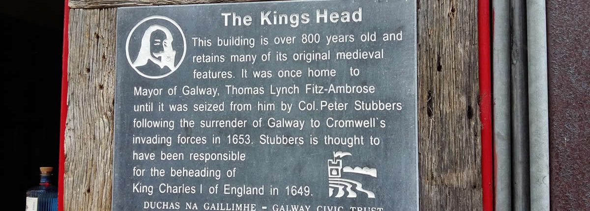 Galway - King's Head Plaque - 20180529_134005